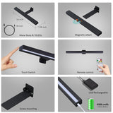 Wireless Led Picture Light 16In With Remote,Dimmable And Timer Picture Lights For Paintings,Metal Rechargeable Art Light Display Lamp,3 Modes,Dartboard Light For Frame Picture Gallery Portrait