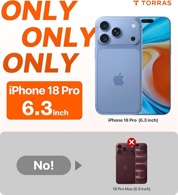 iPhone 17 Pro Max / iPhone 18 Pro Crystal Clear Case 6.3 Inch Anti Yellowing Cover