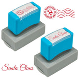 2 Pack North Pole Stamp,Christmas Self-Inking Stamp,Santa Stamp For Card Making,Christmas Gift,And Holiday Mail Envelope Supplies