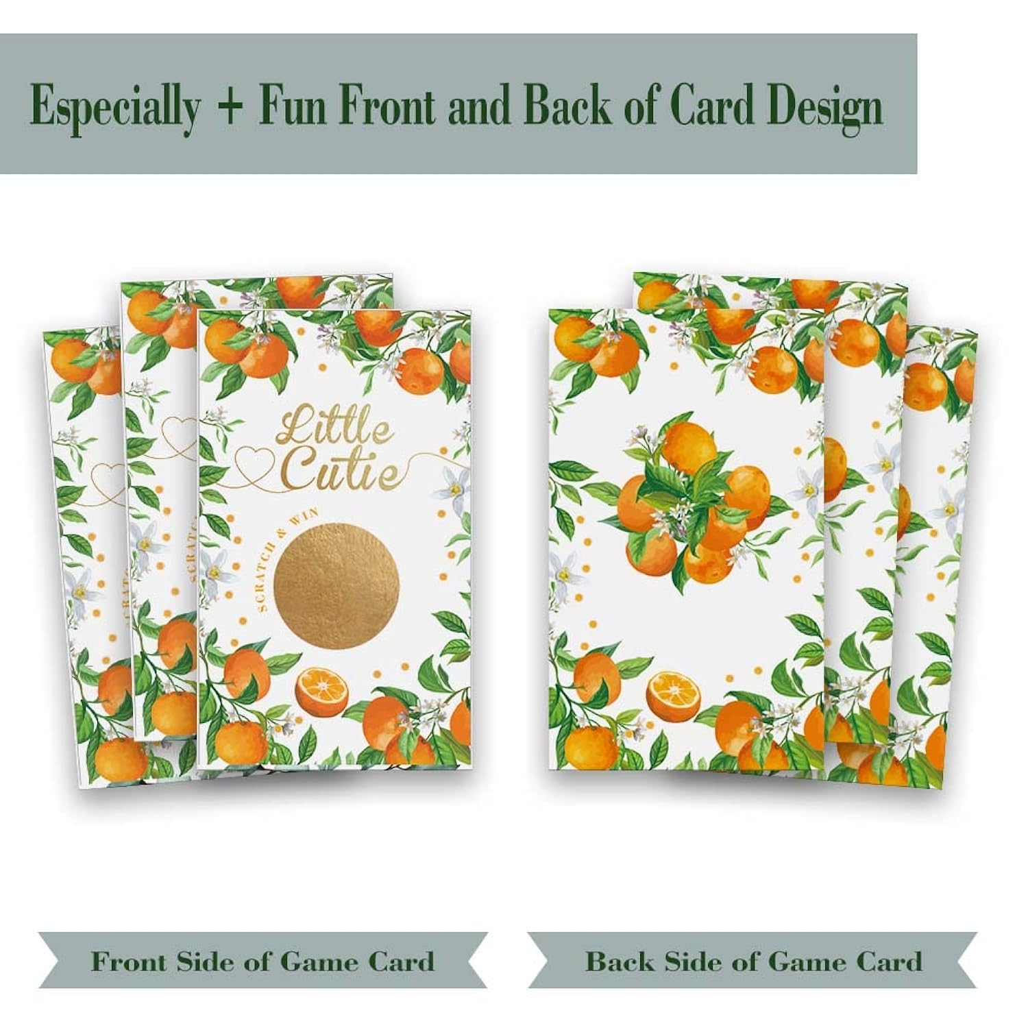 Lttle Cutie Baby Shower Games Scratch Off (50 Pack)?Little Cutie Games Scratch Off Cards For Little Cutie Birthday Party Supplies?Neutral Boy Or Girl Event Theme Raffle Tickets