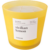 Large Scented Candle, Sicilian Lemon, 30Oz 3 Wick Huge Candle, Serene Collection Slow Burn Natural Soy Candles For Home Scented