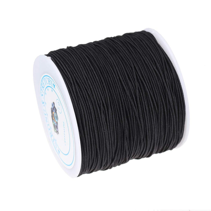 1Mm Black Elastic Cord Beading Thread Stretch String For Bracelet Making