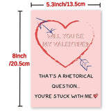 Funny Valentines Day Card For Wife Husband, Romantic Valentine'S Day Gift For Him Her, Unique Question Valentines Card, Will You Be My Valentine