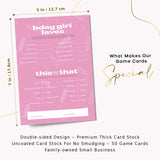 50 Who Knows The Birthday Girl Best Game Cards, Fun Birthday Game For Kids, Tweens, & Adults, Pink