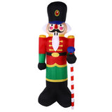 2 Packs 8Ft Nutcracker Soldier Christmas Inflatable Decor For Yard/Outdoor/Lawn/Porch Decor (Red/Blue Nutcracker)