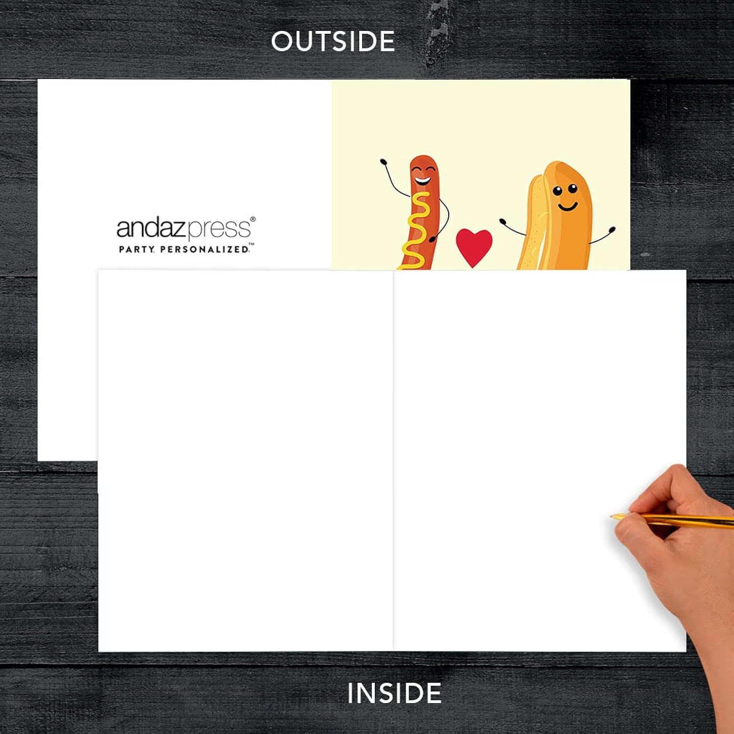 Funny Valentine Jumbo Card, Huge You'Re The Only Wiener For My Buns Jumbo Greeting Cards, Extra Large Valentines Card, Big Valentine Cards For Boyfriend, Girlfriend, Husband, Wife