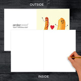 Funny Valentine Jumbo Card, Huge You'Re The Only Wiener For My Buns Jumbo Greeting Cards, Extra Large Valentines Card, Big Valentine Cards For Boyfriend, Girlfriend, Husband, Wife