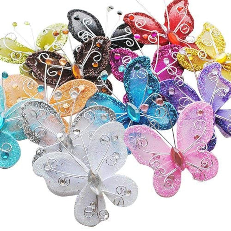 Organza Wire Butterfly Wedding Decorations 26Pcs