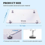 Leveling Table For Resin, 16''X 12'' Acrylic Adjustable Resin Table With Silicone Mat, Multipurpose No Installation Required Self Leveling Board For Molds, Waves, Epoxy