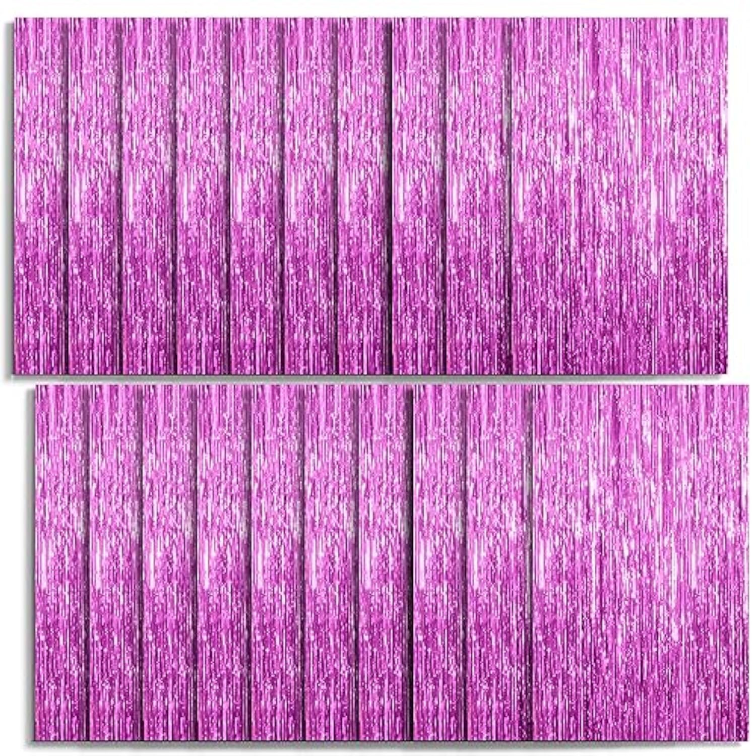 20 Pack Foil Curtain Backdrop Metallic Tinsel Foil Fringe Curtains Photo Booth Props For Birthday Wedding Engagement Baby Shower Bachelorette Christmas Holiday Celebration Party Decorations