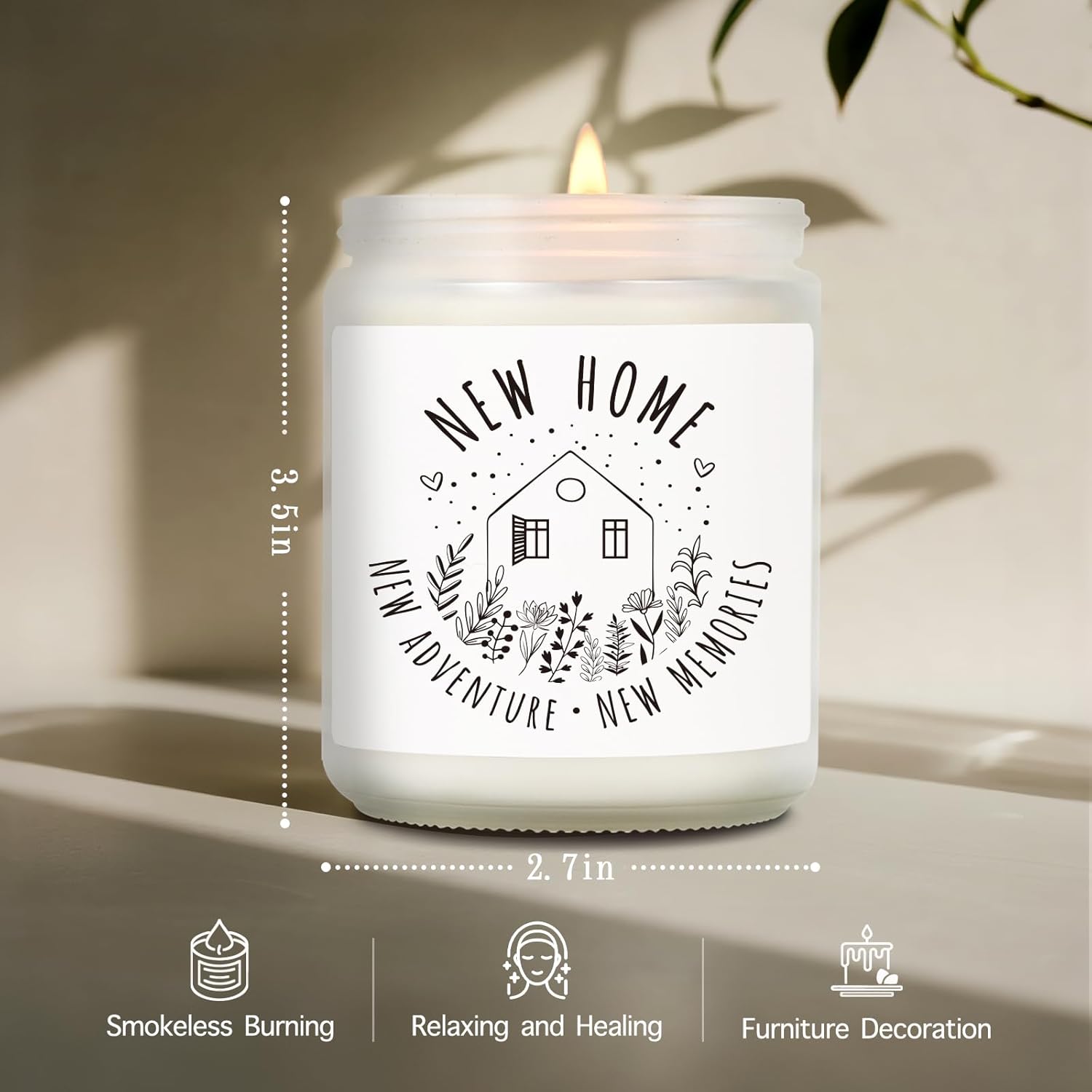 House Warming Candle Gifts For First House, New Home New Adventures / Memories Candle, Perfect Housewarming Scented Candle For Friends First Time Homeowner Her Him, House Warming Decoration -73