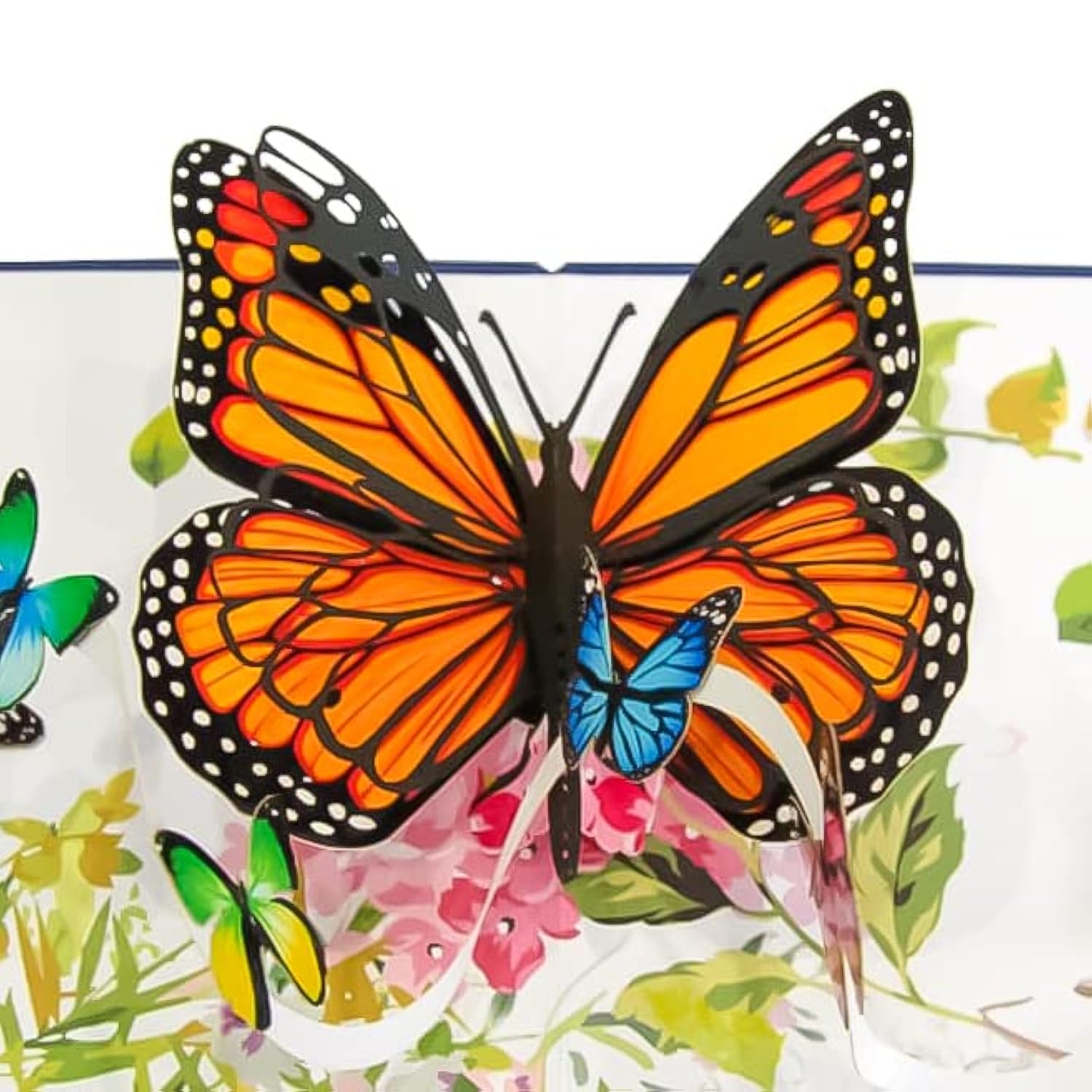 - Colorful Monarch Butterflies Design - Handmade Card On Birthday, Mother’S Day, Anniversary, Anniversary Card - Perfect Present, Table Decor 6’’X6’’