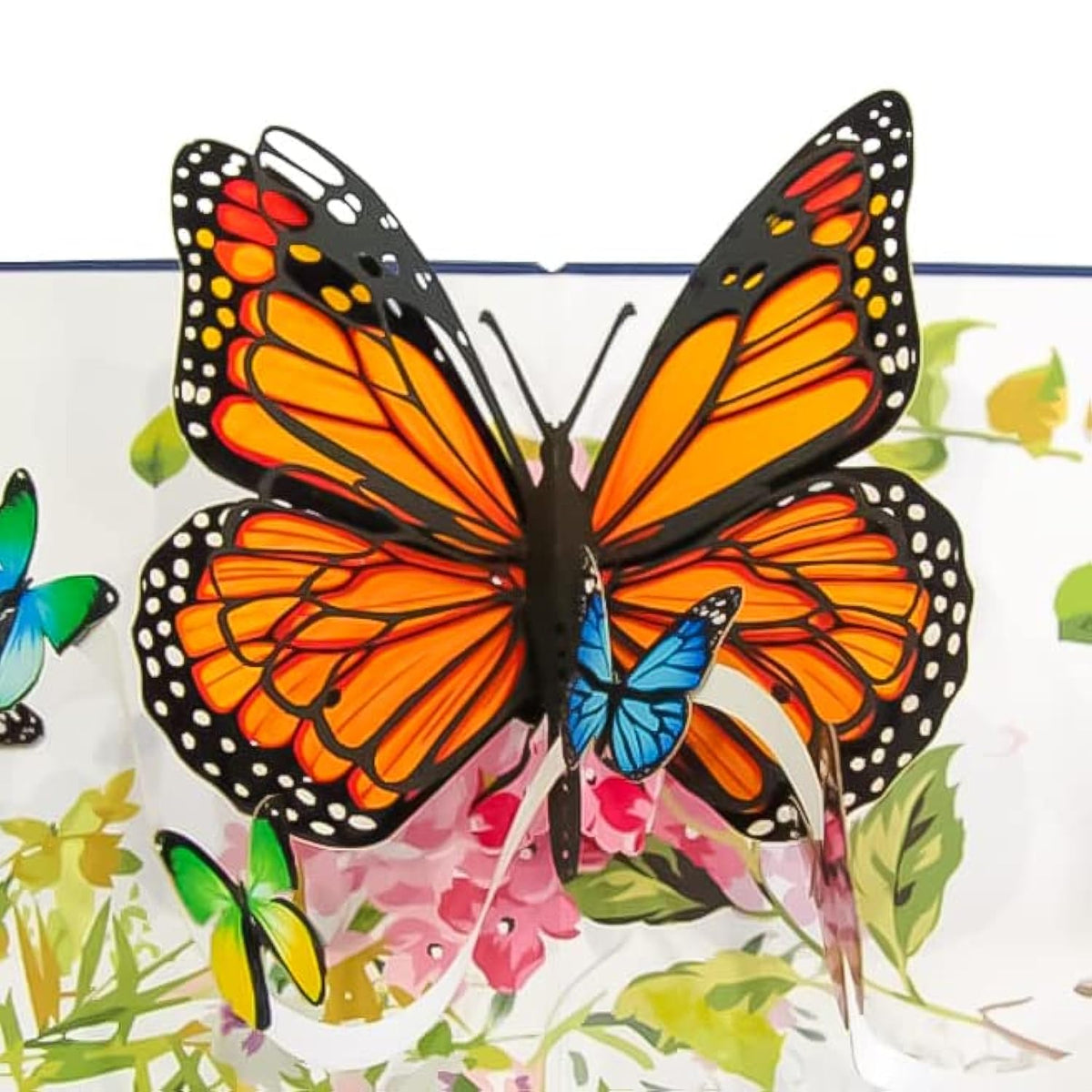 - Colorful Monarch Butterflies Design - Handmade Card On Birthday, Mother’S Day, Anniversary, Anniversary Card - Perfect Present, Table Decor 6’’X6’’