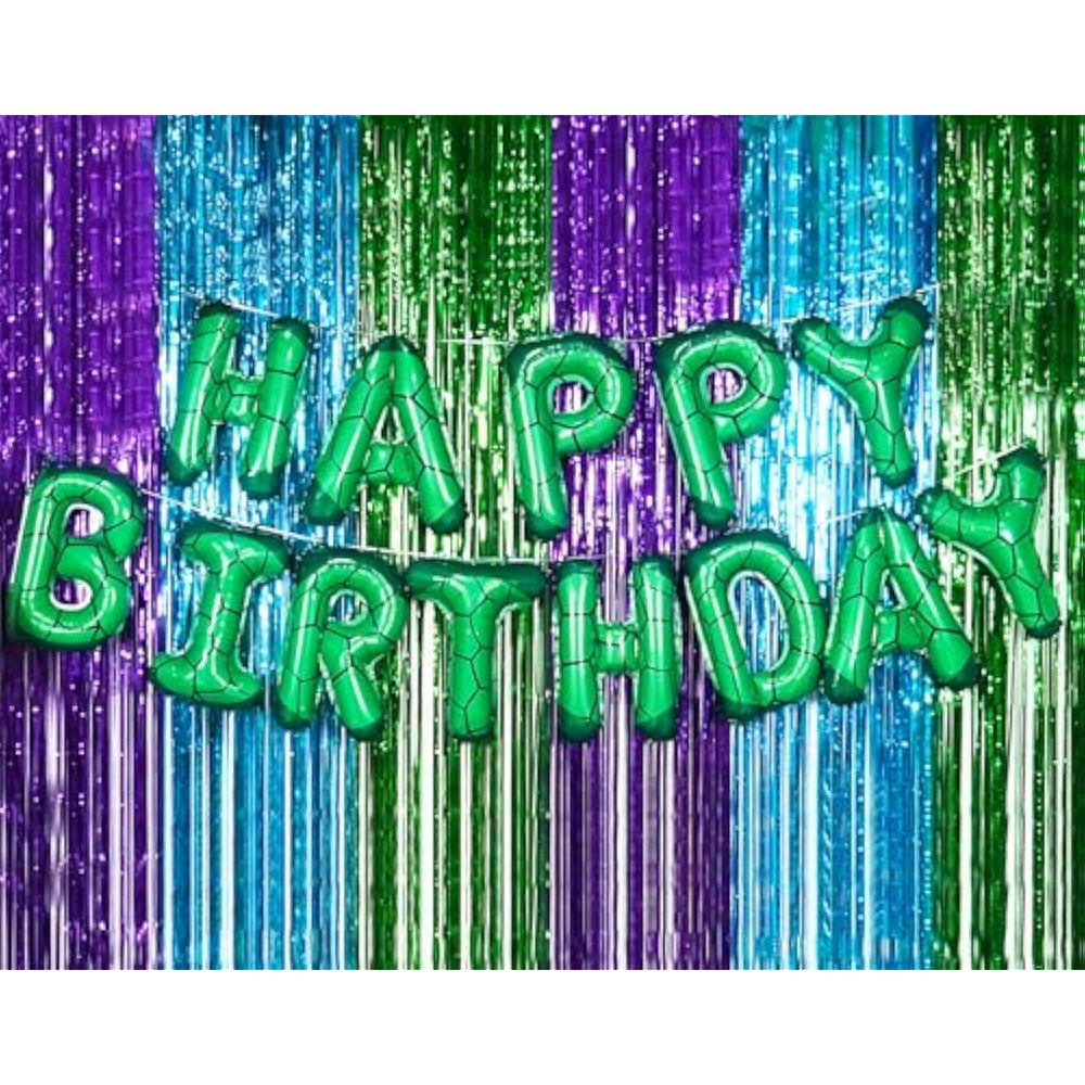 Py Birthday Cartoon Green Turtle Happy Birthday Banner Comics Superhero Turtles ...