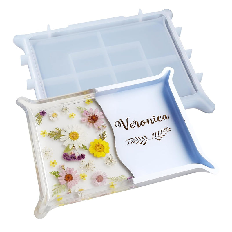 Tray Molds, Small Rectangle Silicone Molds For Resin, Epoxy Resin Molds For Serving Tray, Resin Art, Diy Jewelry/Cups/Makeup/Candy Storage Tray, Home Decor Crafts
