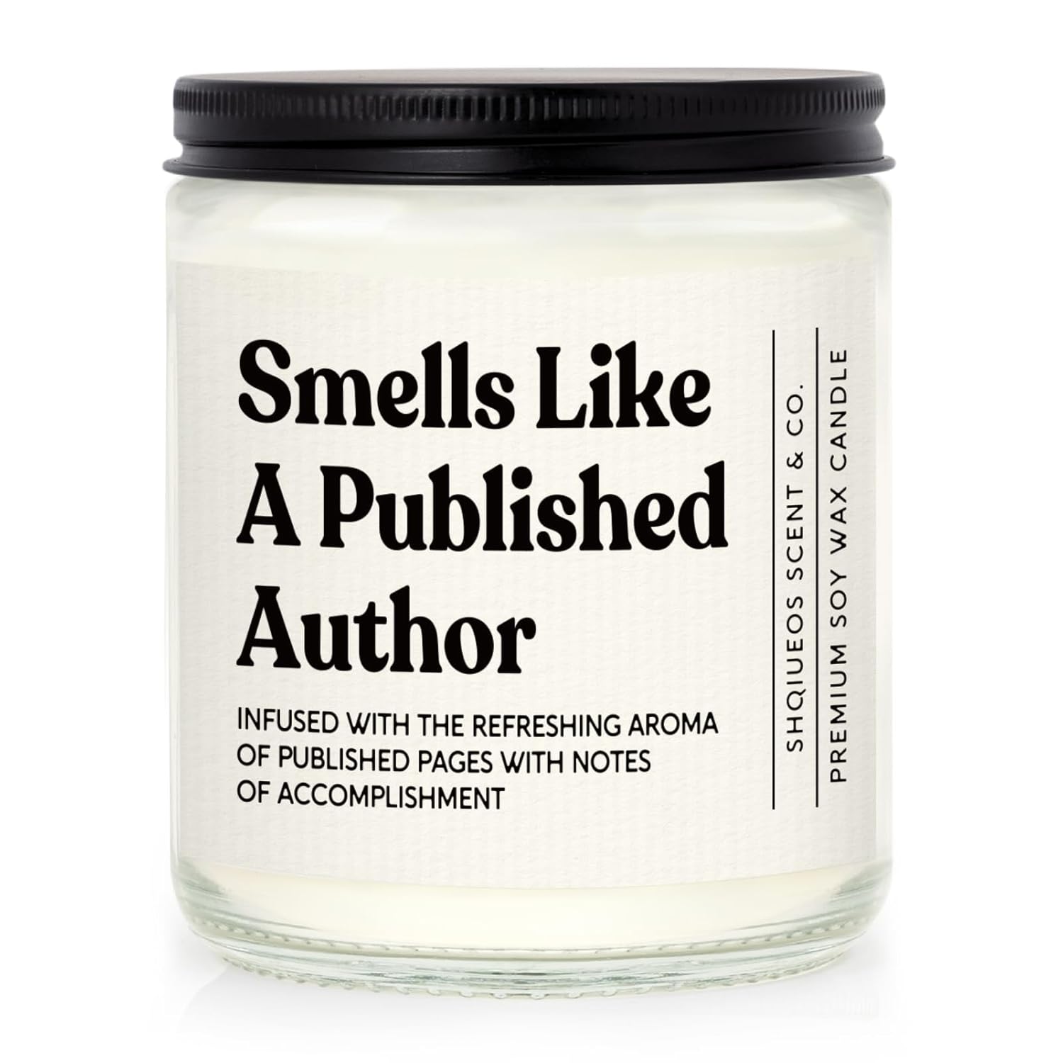 Gifts For Writers - Smells Like A Published Author Candle 7Oz Lavender Scented, Creative Gifts For Authors, Book Lovers, Publishing Gift, Writer’S Accomplishment Present, Literary Candle