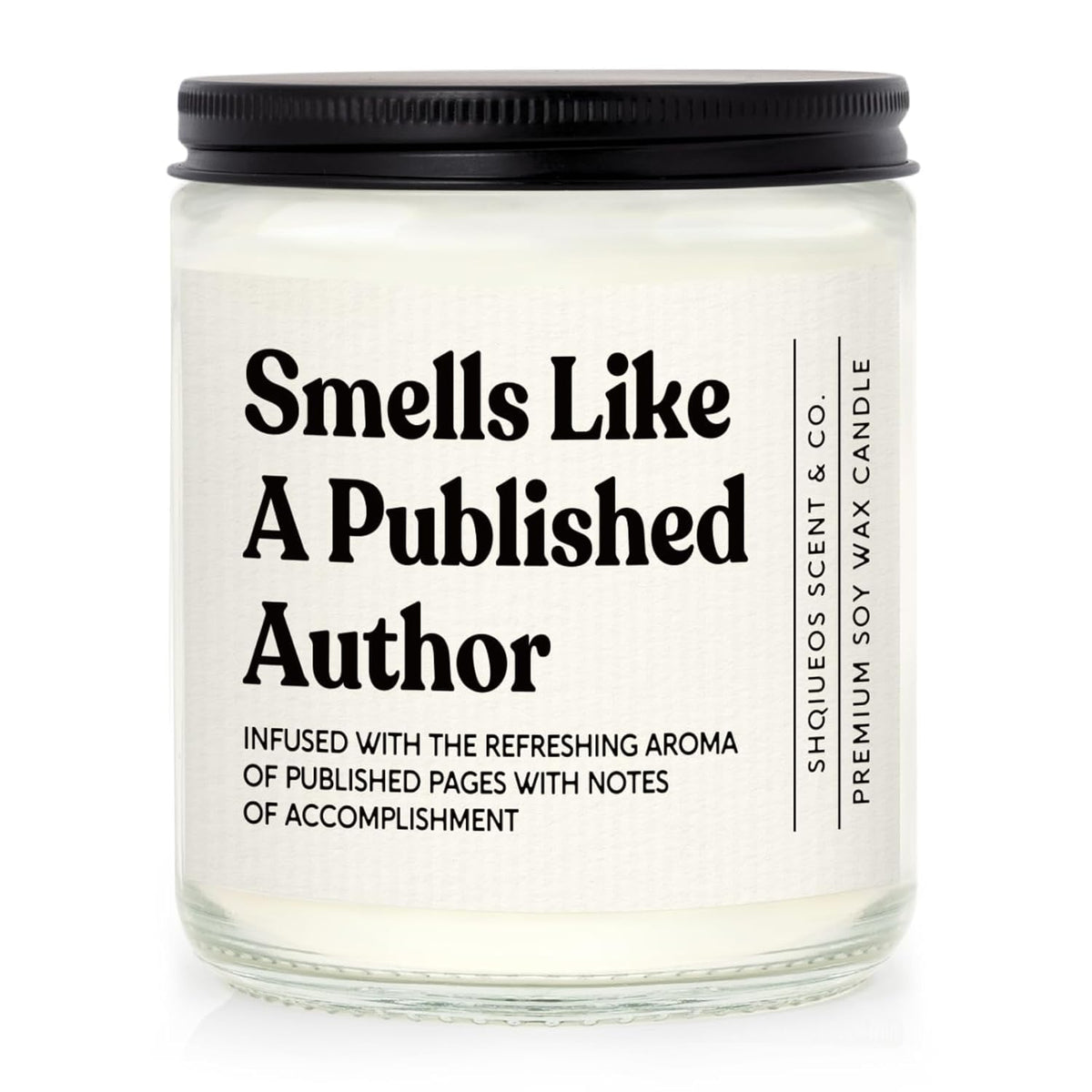 Gifts For Writers - Smells Like A Published Author Candle 7Oz Lavender Scented, Creative Gifts For Authors, Book Lovers, Publishing Gift, Writer’S Accomplishment Present, Literary Candle