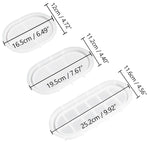 3Pcs Silicone Molds For Resin Casting Tray Molds Oval Resin Molds Silicone Pallet Round Molds