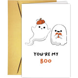 Cute Ghost Anniversary Card For Husband Wife, You Are My Boo Halloween Card For Him Her, Funny Valentines Day Card For Boyfriend Girlfriend