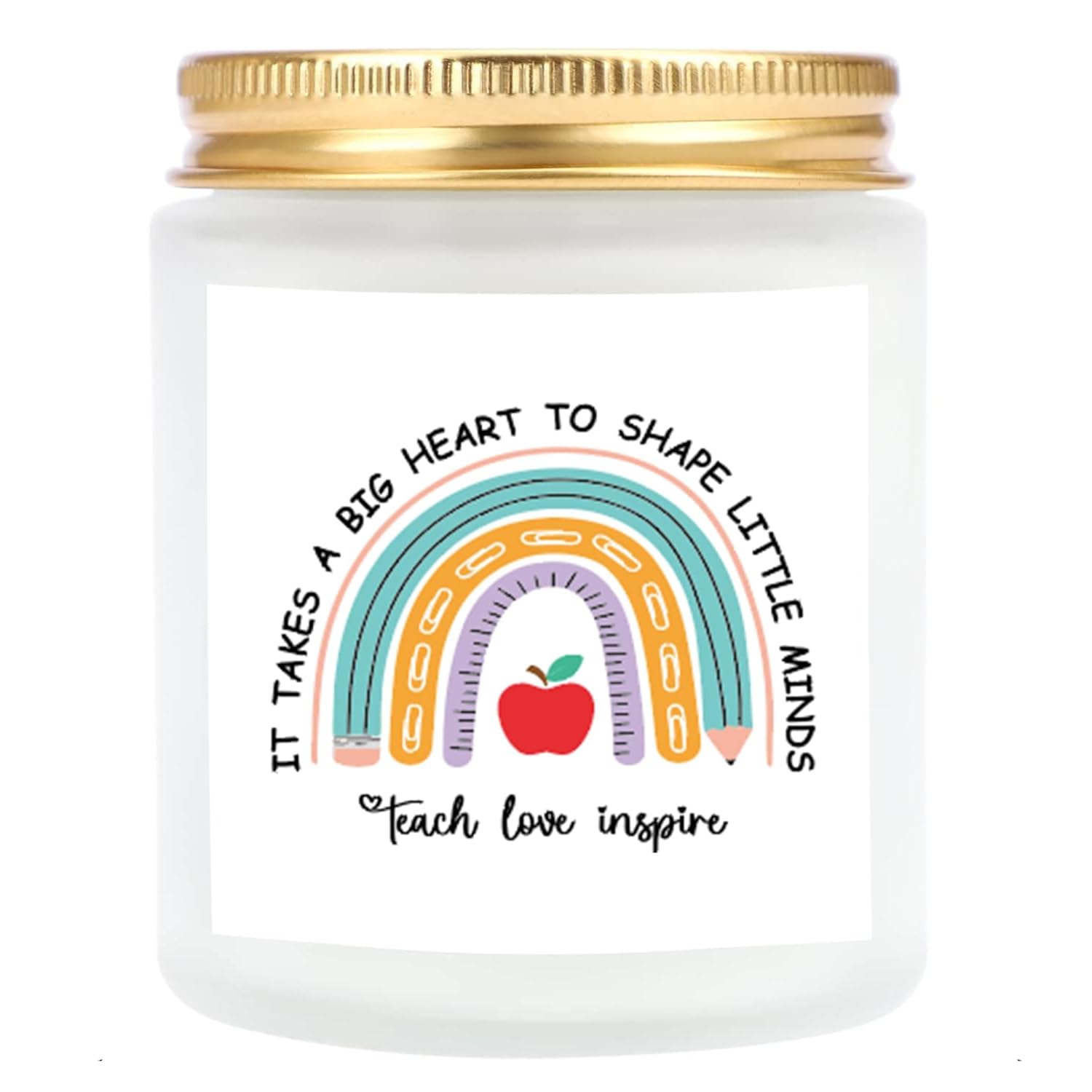 Candle Gift For Teacher Appreciation, Aromatherapy Candle For Women, Novelty For Teacher Appreciation Week, Natural Soy Wax Jar Candle, Unique Thank You Present With Saying, Vanilla Scent
