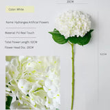 White Hydrangea Artificial Flowers 4Pcs 20.5Inch Large Lifelike Fake Hydrangeas Full Faux Hydrangea Flowers For Bouquet Table Centerpieces Indoor Spring Outdoor Home