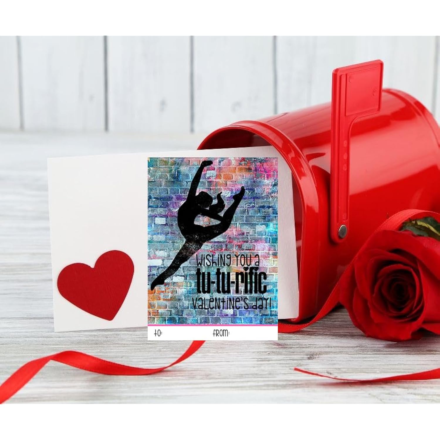 Dance Themed Valentine'S Day Card Set (Set Of 25) Valentine Classroom Sharing Exchange Party Kids Children