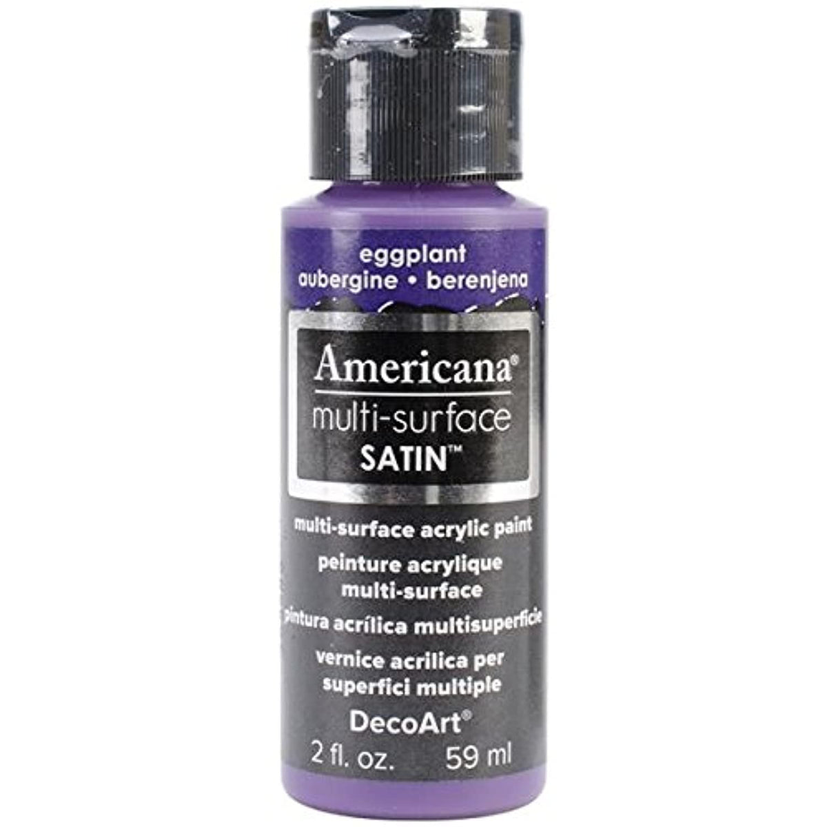 DecoArt Americana Multi-Surface Satin Acrylic Paint, 2-Ounce, Eggplant