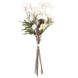 Artificial White Mums Flowers, 5 Pcs Faux Mums Mini Chrysanthemum Flowers Bulk With Stems, Floral Arrangements For Diy Bouquet Home Wedding Table Centerpiece Decor
