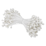 150-Pack Artificial Flower Stamen Kit, 3Mm Mini Double Heads Flower Stamens Pistil, Stamens For Flower Making/Craft Diy Wreaths/Wedding Floral Arrangements [White]