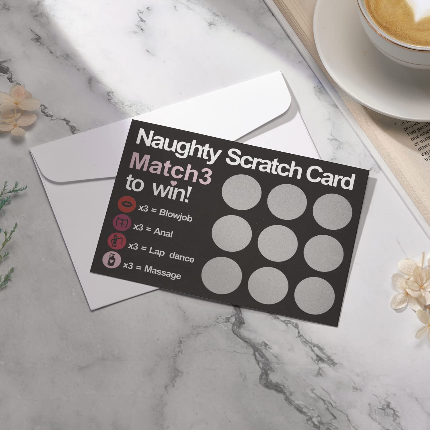 Funny Naughty Gift For Him, Naughty Scratch Card, Birthday Scratch Card, Birthday Gift For Him, Gift For Boyfriend, Gift For Him, Surprise Your Boyfriend, Husband, Or Other Half With This Funny , Funny Scratch Card.Valentine'S Day Scratch Card (3 B)