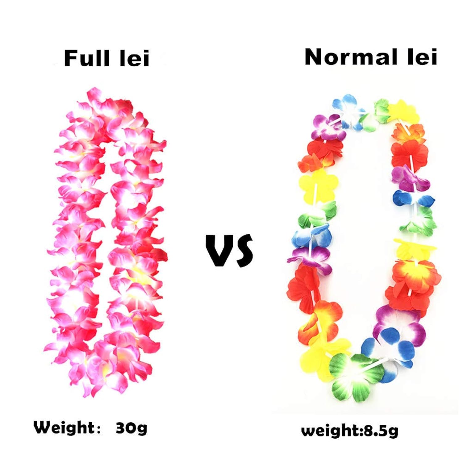 Hawaiian Hula Leis Dance Wreath Garland Artificial Flowers Fabric Neck Loop For Luau Party Costumes (Four Colors)