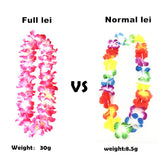 Hawaiian Hula Leis Dance Wreath Garland Artificial Flowers Fabric Neck Loop For Luau Party Costumes (Four Colors)