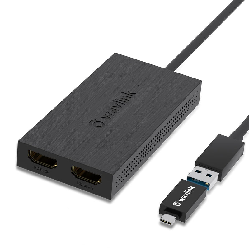 WAVLINK USB C to Dual HDMI Splitter,4K 30Hz Ultra HD Video Graphic Display Ada