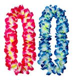 5Pcs Vibrant Hawaiian Flower Leis For Luau Parties - Tropical Party Decorations & Favors, Soft Silk-Like Garland Necklaces For Birthdays, Weddings & Summer Events