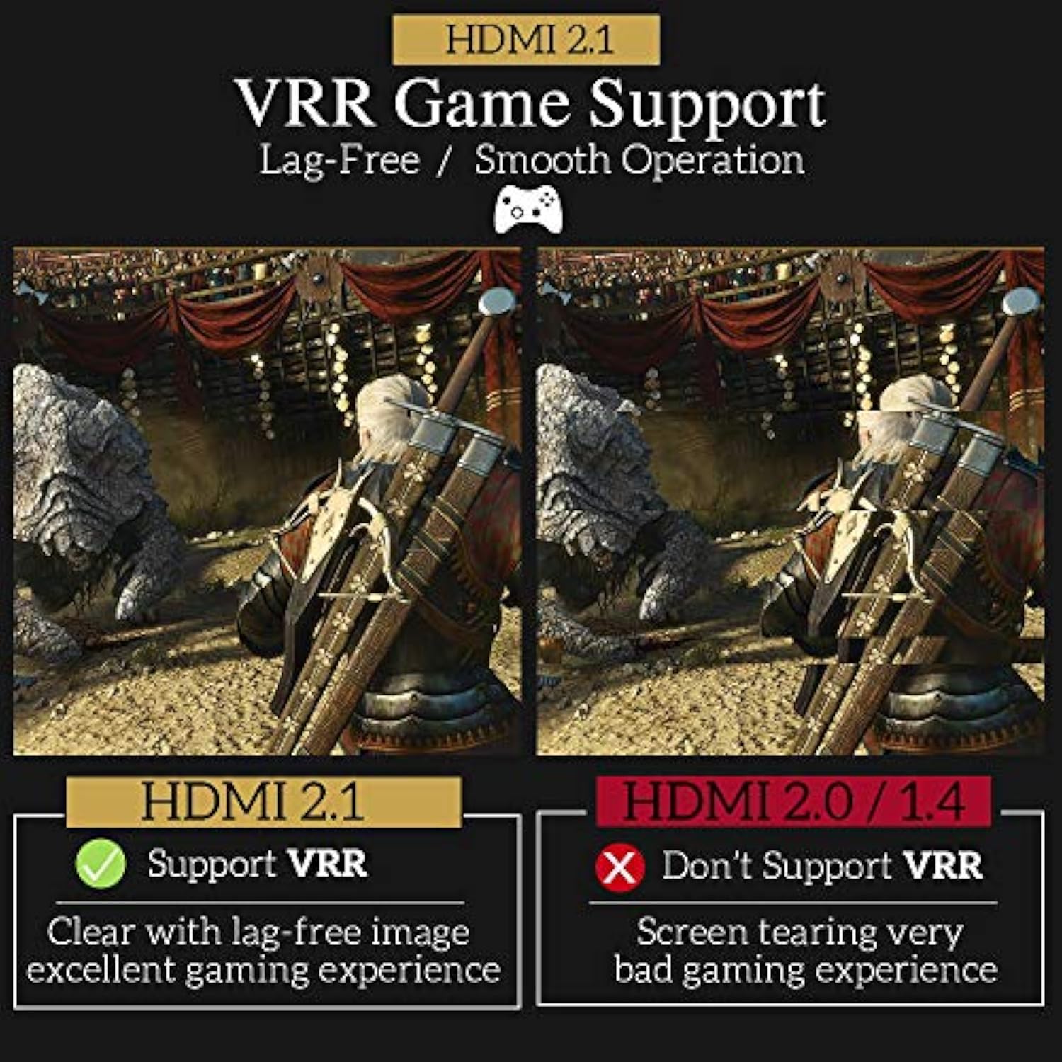 Certified 8K Hdmi 2.1 Fiber Optical Cable, 10K Ultra High Speed Hdmi Gen2 10M