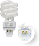 13W T3 Spiral CFL Light Bulb G24Q-1 4-Pin Base 2700K Warm White 800 Lumens 4 Pack