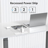 45W USB C Recessed Power Strip for Furniture Desktop Flush Mount 6FT