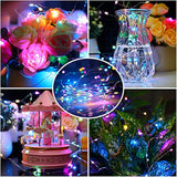 4 Pack Fairy Lights Battery Operated, String Lights 10Ft 30 Leds, Flashing And Constant Light Mode, Silver Wire Mini Lig