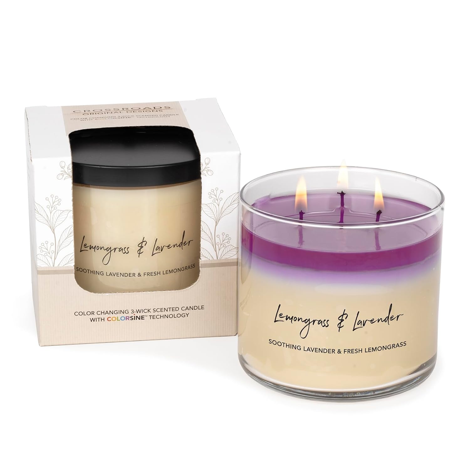 Colorsine Jar Candle (Lemongrass And Lavender)