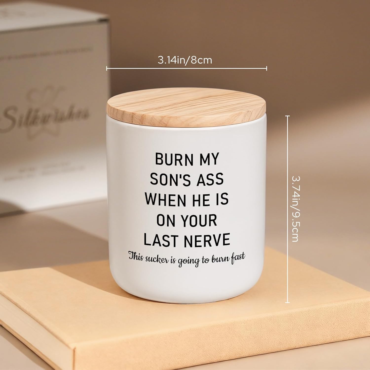 Funny Daughter In Law Gifts Candle 7Oz Daughter In Law Birthday Gifts,Wedding Gift, Christmas Gift For Daughter-In-Law, Sons Girlfriend, Future Dil, Lavender Scented Candle In Ceramic Jar