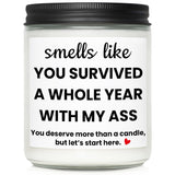 1 Year Anniversary Wedding Gifts For Men Women, Funny One Year Anniversary Marriage Gifts For Wife Husband Couple, Personalized 1St First Year For Boyfriend Girlfriend Gift Ideas For Him Her Candles