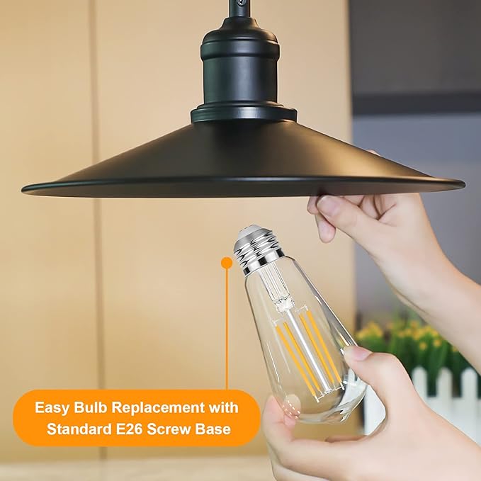 Vintage ST58 LED Edison Bulbs 60W Equivalent Dimmable 7W 3000K Warm White E26 12 Pack