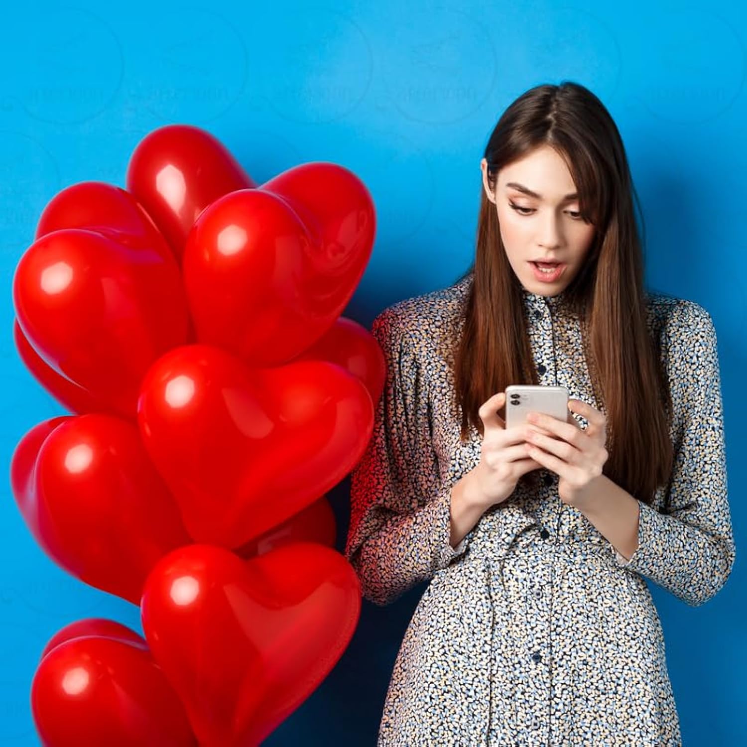 Afterloon Biodegradable Balloons 100 Pcs Ruby Red 10 Inch Heart Shaped, Thickened Extra Strong Natural Latex Helium Float, Proposal Marriage Love Baby Shower Gender Reveal Wedding Bridal