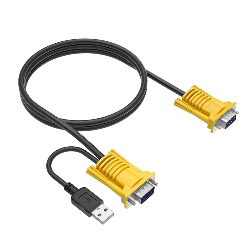 Vga Kvm Cable 10Ft, Usb Vga 2In1 Kvm Cable For Vga Kvm Switch (1Pack, 3M)