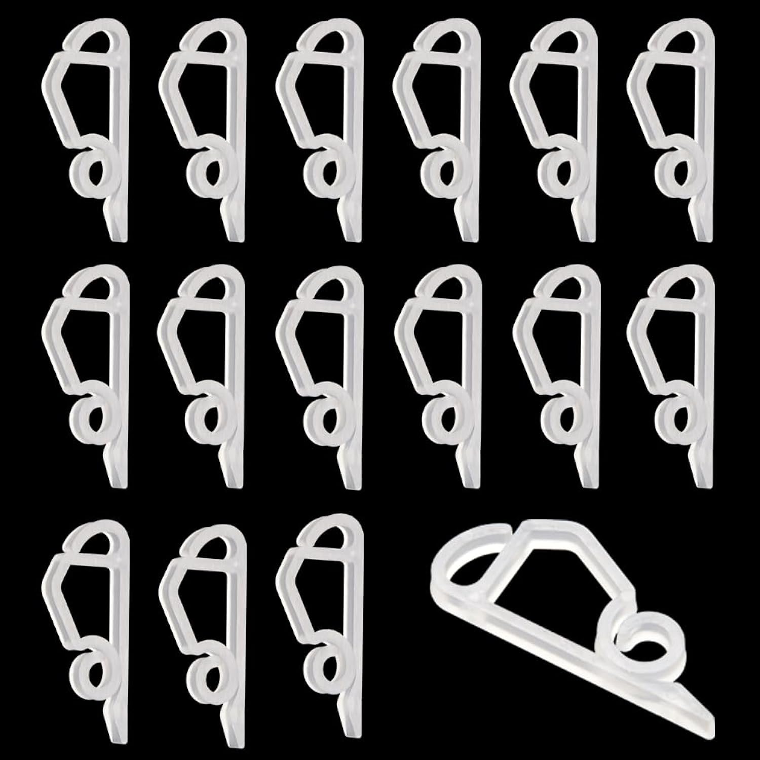 Christmas Light Clips, Outdoor Festive String Lights Siding Clamps, Sliding Hooks, Weatherproof Plastic Clips For Light Decoration (White200)