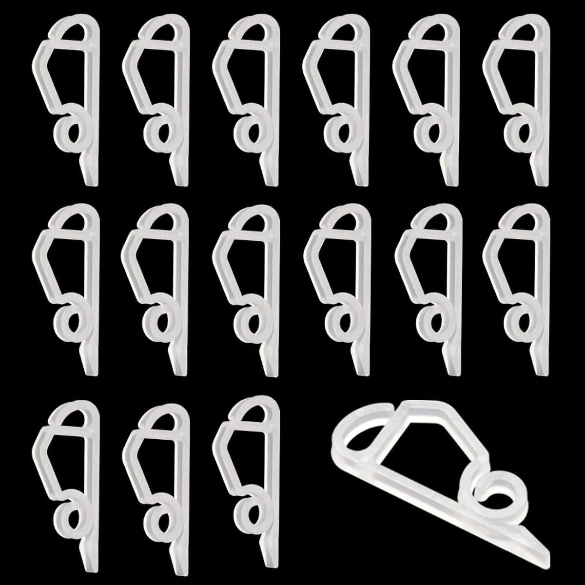 Christmas Light Clips, Outdoor Festive String Lights Siding Clamps, Sliding Hooks, Weatherproof Plastic Clips For Light Decoration (White200)