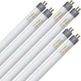 6 Pack F21T5 34 Inch Fluorescent Tube Light Bulbs 21W 4100K Cool White G5 Base