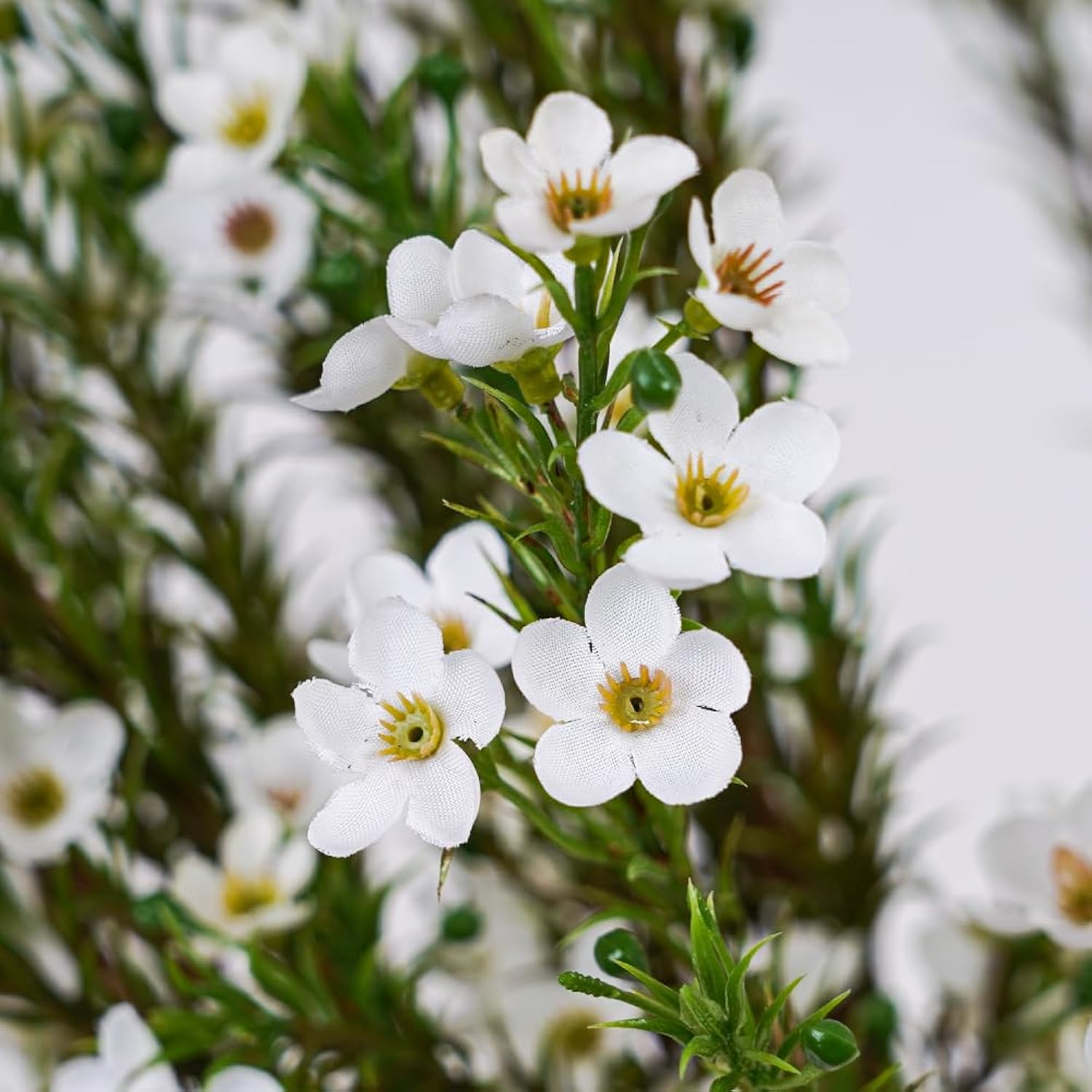 Artificial Flowers For Decoration, 6Pcs 26Inch White Wintersweet Fake Flowers,Faux Flowers For Vase,Faux Floral Stems For Wedding Party Kitchen Home Decorations (6, White Wintersweet)