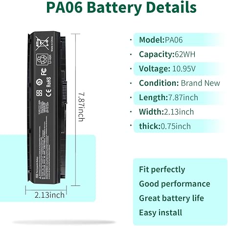 PA06 Laptop Battery Replacement for HP Omen 17 17-w 17-ab200