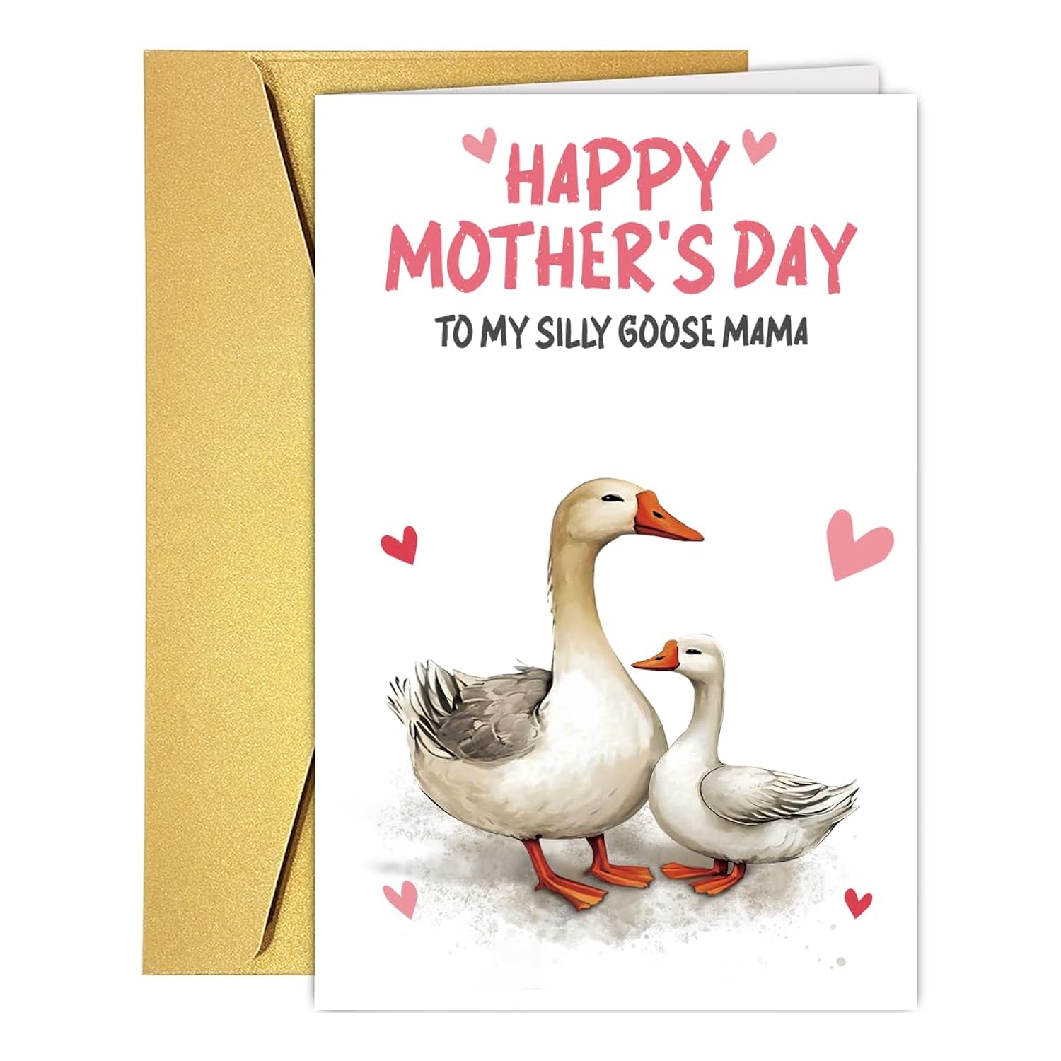 Funny Goose Mother'S Day Cards For Mom Stepmom Grandma Her, Humorous Happy Mothers Day Cards From Son Daughter Kids, Ideal Gift For Mother Grandmather Stepmother
